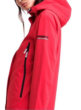 Chaqueta Superdry Alvia Waterproof Rojo Mujer