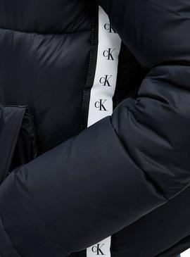 Plumífero Calvin Klein Monogram Negro Para Mujer