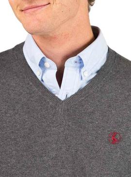 Jersey El Ganso Pico Coderas Gris Para Hombre