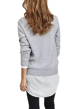 Jersey Vila Viril Gris Mujer