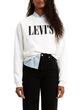 Sudadera Levis Diana 90S Serif Blanco Mujer