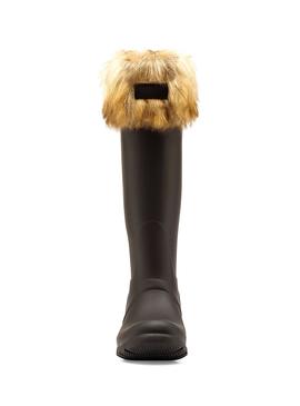 Calcetines Hunter Faux Fur Camel Para Mujer