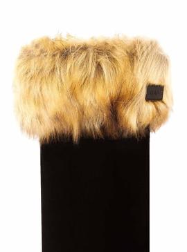 Calcetines Hunter Faux Fur Camel Para Mujer