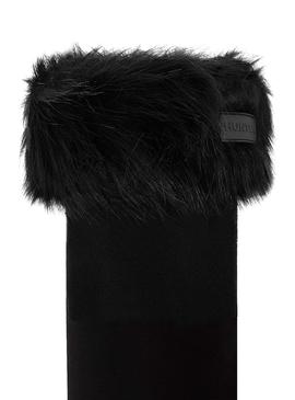 Calcetines Hunter Faux Fur Negro Para Mujer