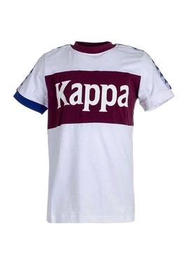 Camiseta Kappa Bertux Banda 222 Blanco Para Hombre