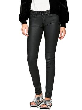 Pantalon Pepe Jeans Pixie Wax Negro Mujer