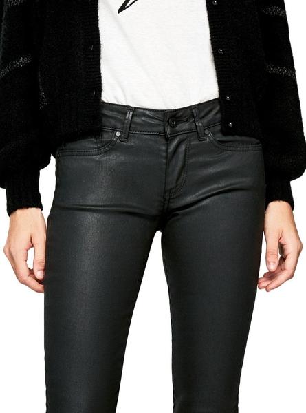 Pepe Jeans Venus Pantalones Mujer Negro / 999 - EU 36 (US 26/30) -  Pantalones de 5 bolsillos Pantalones, Negro/999