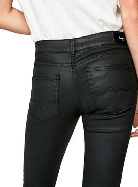 Pantalon Pepe Jeans Pixie Wax Negro Mujer