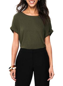 Camiseta Only Moster Verde Mujer