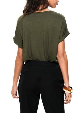 Camiseta Only Moster Verde Mujer