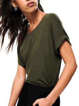 Camiseta Only Moster Verde Mujer