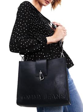Bolso Tommy Jeans Small Tote Negro Mujer