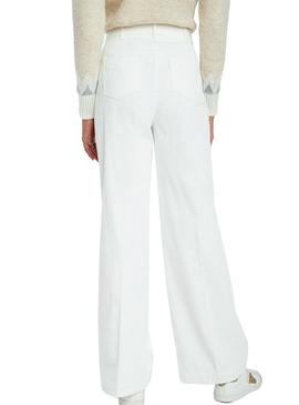 Pantalon Naf Naf Pana Blanco Mujer