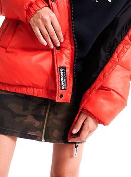 Cazadora Superdry Acolchada Astrid Rojo Mujer