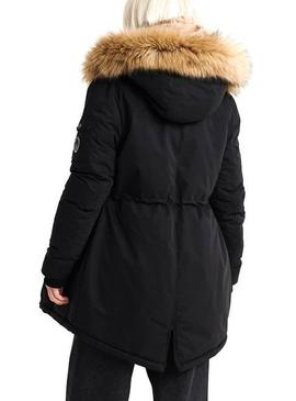 Parka Superdry Nadare Microfibre Negro ParaMmujer