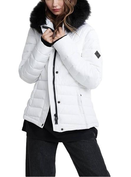 Monografía absorción Pasto Chaqueta Superdry Acolchada Icelandic Blanco Mujer