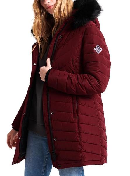 Oswald meditación whisky Parka Superdry Icelandic Granate Para Mujer