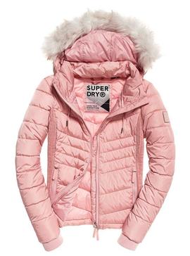 Chaqueta Superdry Luxe Fuji Rosa Para Mujer