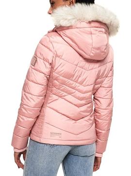 Chaqueta Superdry Luxe Fuji Rosa Para Mujer