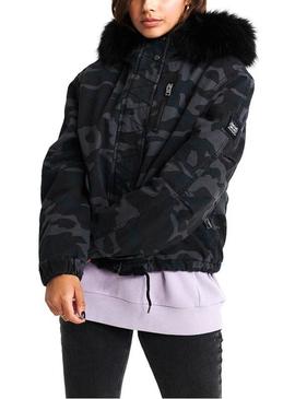 Parka Superdry Toya Rookie Camo Marino Mujer