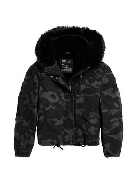 Parka Superdry Toya Rookie Camo Marino Mujer