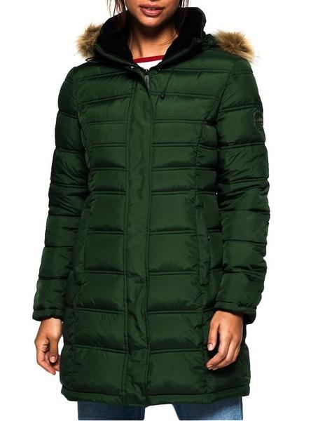 Abrigo para Mujer SUPERDRY (M - Poliéster - Verde)