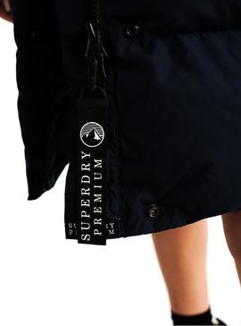 Abrigo Superdry Premium Down Louisa Marino Mujer