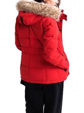 Parka Superdry Premium Down New Rescue Rojo Mujer