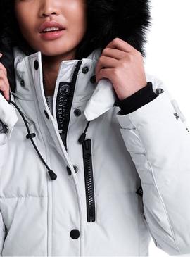 Parka Superdry Premium Down New Rescue Gris Mujer