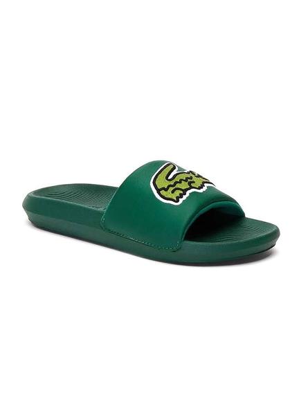 Chanclas Lacoste Croco Verde Mujer