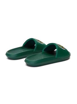Chanclas Lacoste Maxi Croco Verde Mujer