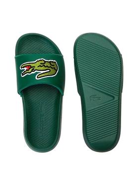 Chanclas Lacoste Maxi Croco Verde Mujer
