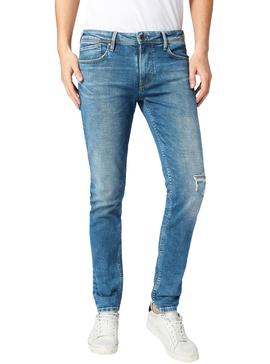 Pantalon Vaquero Pepe Jeans Finsbury Azul Hombre