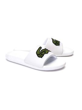 Chanclas Lacoste Maxi Croco Blanco Hombre