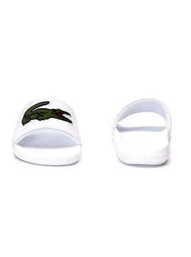 Chanclas Lacoste Maxi Croco Blanco Hombre