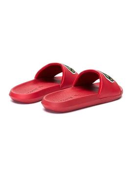 Chanclas Lacoste Maxi Croco Rojo Hombre