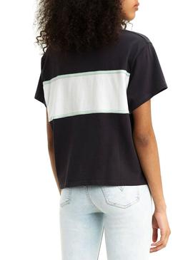 Camiseta Levis Cameron Serif Negro Mujer