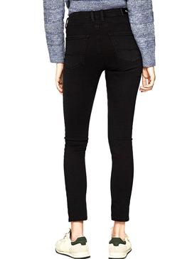 Pantalon Pepe Jeans Regent Negro Mujer 