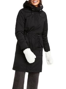 Parka Only Teresa Long Negro Mujer