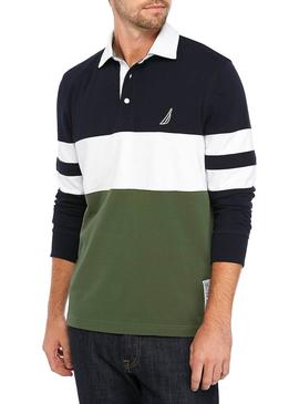 Polo Nautica Rugby Azul Marino Hombre