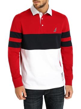 Polo Nautica Rugby Rojo Hombre