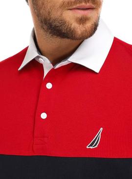 Polo Nautica Rugby Rojo Hombre