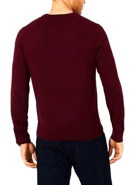 Jersey Nautica Basic V Granate Hombre