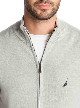 Chaqueta Nautica Fullzip Gris Hombre