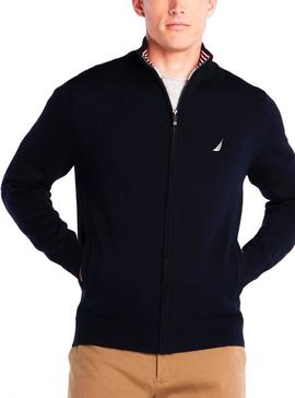 Chaqueta Nautica Fullzip Azul Marino Hombre