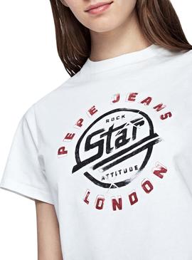 Camiseta Pepe Jeans Minerva Blanco Para Mujer