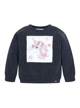 Sudadera Mayoral Unicornio Gris Para Niña