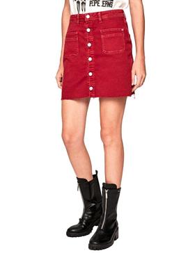 Falda Pepe Jeans Vicky Rojo Mujer