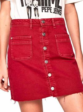 Falda Pepe Jeans Vicky Rojo Mujer