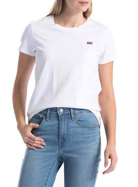 Camiseta Levis Perfecty Blanco Para Mujer